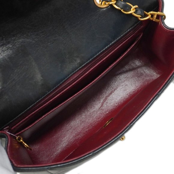 Chanel Shoulder Bag Matelasse Chain Diana Lambskin Black Women's - Picture 4 of 12